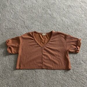 Altar'd State Rust V-Neck Crop Top